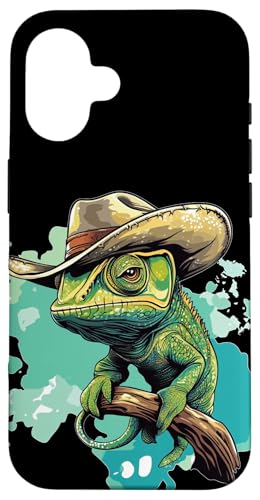 Yeehaw Vibes mit einem Cowboy-Chamäleon-Kostüm Hülle für iPhone 16 Yeehaw Vibes mit einem Cowboy-Chamäleon-Kostüm Hülle für iPhone 16 von Cowboy Chameleon