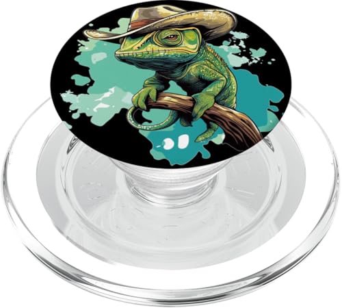 Yeehaw Vibes mit einem Cowboy-Chamäleon-Kostüm PopSockets PopGrip für MagSafe Yeehaw Vibes mit einem Cowboy-Chamäleon-Kostüm PopSockets PopGrip für MagSafe von Cowboy Chameleon