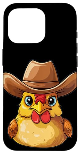 Cooles Bauernhof-Huhn mit Cowboyhut für Rodeo-Liebhaber Hülle für iPhone 16 Pro Cooles Bauernhof-Huhn mit Cowboyhut für Rodeo-Liebhaber Hülle für iPhone 16 Pro von Cowboy Chicken