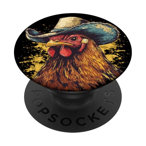 Cooles Hahn Cowboy Kostüm für Jungen und Mädchen PopSockets Klebender PopGrip Cooles Hahn Cowboy Kostüm für Jungen und Mädchen PopSockets Klebender PopGrip von Cowboy Chicken