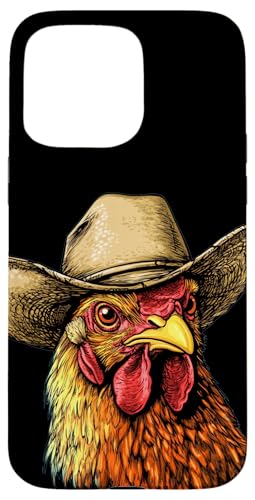 Cooles Hühnergesicht mit Cowboyhut für Jungen und Mädchen Hülle für iPhone 15 Pro Max Cooles Hühnergesicht mit Cowboyhut für Jungen und Mädchen Hülle für iPhone 15 Pro Max von Cowboy Chicken