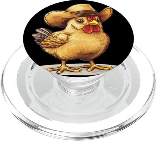 Cooles Huhn mit Cowboyhut für Hahn- und Cowboy-Liebhaber PopSockets PopGrip für MagSafe von Cowboy Chicken