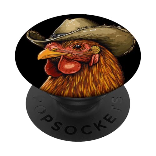 Hahn-Cowboy-Kostüm für Rodeo-Huhn- und Ranch-Liebhaber PopSockets Klebender PopGrip Hahn-Cowboy-Kostüm für Rodeo-Huhn- und Ranch-Liebhaber PopSockets Klebender PopGrip von Cowboy Chicken