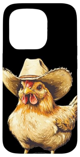 Happy Chicken im Cowboy Look für Mann und Frau Hülle für iPhone 15 Pro Happy Chicken im Cowboy Look für Mann und Frau Hülle für iPhone 15 Pro von Cowboy Chicken