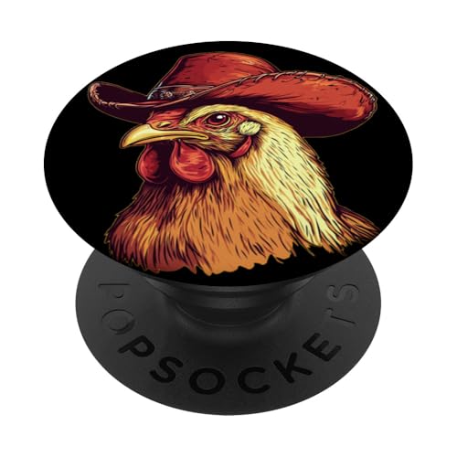 Hübsches Cowboy-Kostüm für Bauernhoftiere und Hühnerfreunde PopSockets Klebender PopGrip Hübsches Cowboy-Kostüm für Bauernhoftiere und Hühnerfreunde PopSockets Klebender PopGrip von Cowboy Chicken