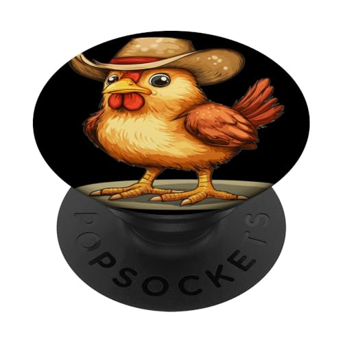 Junges Cowboy-Huhn PopSockets Klebender PopGrip Junges Cowboy-Huhn PopSockets Klebender PopGrip von Cowboy Chicken