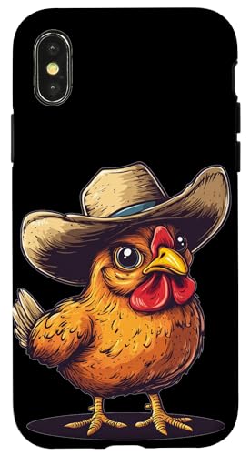 Lustiges Bauernhof-Huhn-Outfit für Rodeo- und Ranch-Liebhaber Hülle für iPhone X/XS Lustiges Bauernhof-Huhn-Outfit für Rodeo- und Ranch-Liebhaber Hülle für iPhone X/XS von Cowboy Chicken
