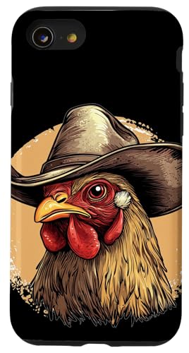 Schönes Huhn mit Cowboyhut für Erwachsene und Kinder Hülle für iPhone SE (2020) / 7 / 8 von Cowboy Chicken