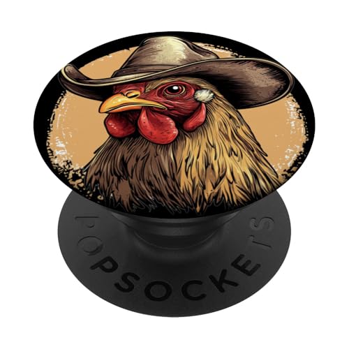 Schönes Huhn mit Cowboyhut für Erwachsene und Kinder PopSockets Klebender PopGrip Schönes Huhn mit Cowboyhut für Erwachsene und Kinder PopSockets Klebender PopGrip von Cowboy Chicken