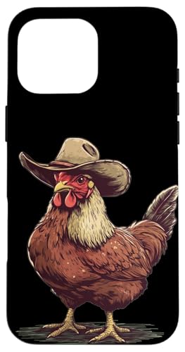 Schönes Huhn mit Hut für Rodeo- und Ranch-Liebhaber Hülle für iPhone 16 Pro Max Schönes Huhn mit Hut für Rodeo- und Ranch-Liebhaber Hülle für iPhone 16 Pro Max von Cowboy Chicken