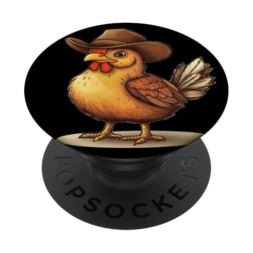 Süßes Cowboyhut Huhn Kostüm für Rodeo und Bauernhofliebhaber PopSockets Klebender PopGrip Süßes Cowboyhut Huhn Kostüm für Rodeo und Bauernhofliebhaber PopSockets Klebender PopGrip von Cowboy Chicken