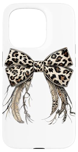 Cowboy Kokette Schleife Leopard Druck Federn Südwesten Hülle für iPhone 15 Pro von Cowgirl Tees Texas