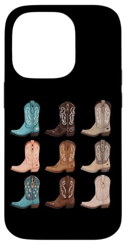 Cowboystiefel Muster Western Southern Southern Southwestern Damen Hülle für iPhone 14 Pro von Cowgirl Tees Texas