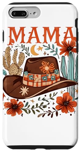 Cowgirl Mama Cowboyhut Kaktus Boho Retro Floral Mama Cowboy Hülle für iPhone 7 Plus/8 Plus von Cowgirl Tees Texas