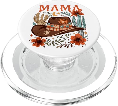 Cowgirl Mama Cowboyhut Kaktus Boho Retro Floral Mama Cowboy PopSockets PopGrip für MagSafe Cowgirl Mama Cowboyhut Kaktus Boho Retro Floral Mama Cowboy PopSockets PopGrip für MagSafe von Cowgirl Tees Texas