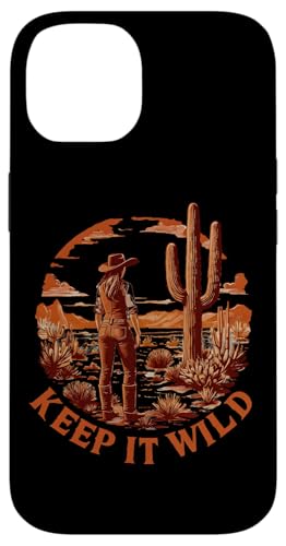 Cowgirl Silhouette Dessert Kaktus Canyon Vintage Western Hülle für iPhone 14 Cowgirl Silhouette Dessert Kaktus Canyon Vintage Western Hülle für iPhone 14 von Cowgirl Tees Texas