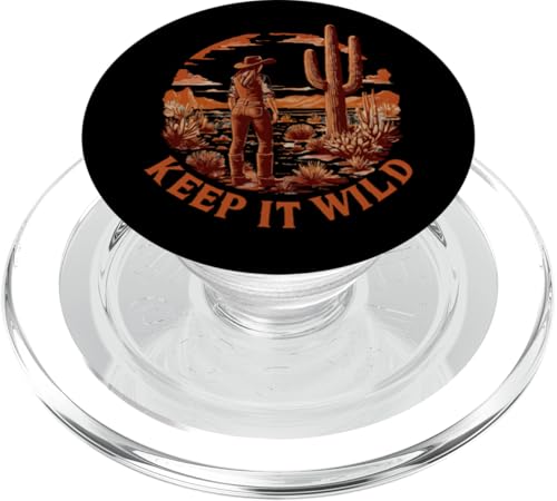 Cowgirl Silhouette Dessert Kaktus Canyon Vintage Western PopSockets PopGrip für MagSafe Cowgirl Silhouette Dessert Kaktus Canyon Vintage Western PopSockets PopGrip für MagSafe von Cowgirl Tees Texas