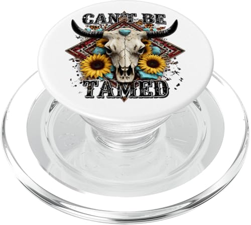Cowgirl Sonnenblume Kuh Stier Hörner Southwestern Tamed PopSockets PopGrip für MagSafe Cowgirl Sonnenblume Kuh Stier Hörner Southwestern Tamed PopSockets PopGrip für MagSafe von Cowgirl Tees Texas