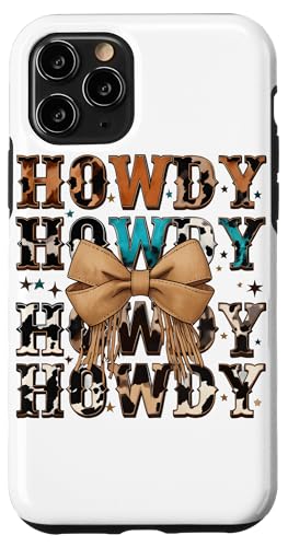 Howdy Coquette Bow Mama Cowgirl Cowboy mit Westernkuhmuster Hülle für iPhone 11 Pro von Cowgirl Tees Texas
