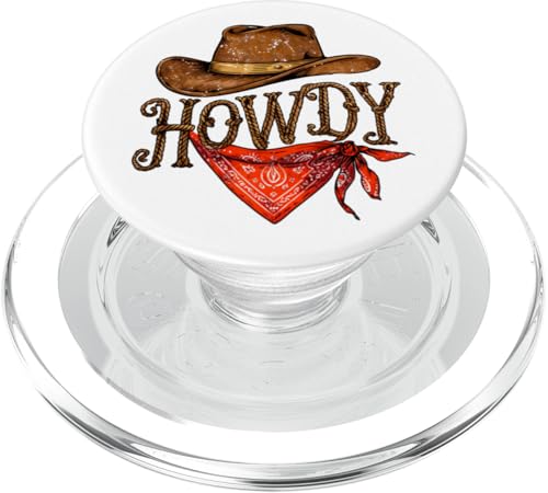 Howdy Cowboyhut Bandana Cowboy Cowgirl Western PopSockets PopGrip für MagSafe Howdy Cowboyhut Bandana Cowboy Cowgirl Western PopSockets PopGrip für MagSafe von Cowgirl Tees Texas