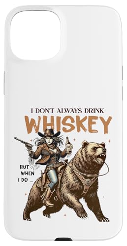 Retro-Western-Cowgirl, Bär, trinkt nicht immer Whiskey, Frauen Hülle für iPhone 15 Plus von Cowgirl Tees Texas