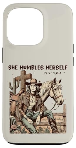 Retro-Western-Cowgirl Christian Horse Sie demütigt sich Hülle für iPhone 13 Pro Retro-Western-Cowgirl Christian Horse Sie demütigt sich Hülle für iPhone 13 Pro von Cowgirl Tees Texas