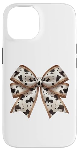 Retro Western Cowgirl Kokette Schleife Kuh Druck Moo Frauen Mädchen Hülle für iPhone 14 von Cowgirl Tees Texas
