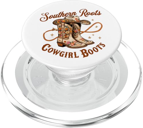 Southern Roots Damen Cowboystiefel mit Blumenmuster Boho Lasso Cowgirl PopSockets PopGrip für MagSafe Southern Roots Damen Cowboystiefel mit Blumenmuster Boho Lasso Cowgirl PopSockets PopGrip für MagSafe von Cowgirl Tees Texas