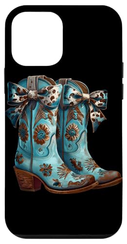 Vintage Cowboystiefel Blau Braun Cowgirl Western Southern Hülle für iPhone 12 mini von Cowgirl Tees Texas