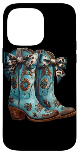 Vintage Cowboystiefel Blau Braun Cowgirl Western Southern Hülle für iPhone 14 Pro Max von Cowgirl Tees Texas