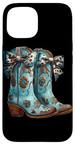 Vintage Cowboystiefel Blau Braun Cowgirl Western Southern Hülle für iPhone 15 Vintage Cowboystiefel Blau Braun Cowgirl Western Southern Hülle für iPhone 15 von Cowgirl Tees Texas