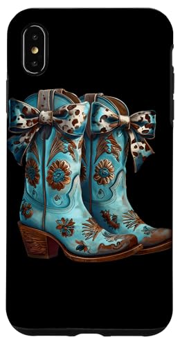 Vintage Cowboystiefel Blau Braun Cowgirl Western Southern Hülle für iPhone XS Max von Cowgirl Tees Texas