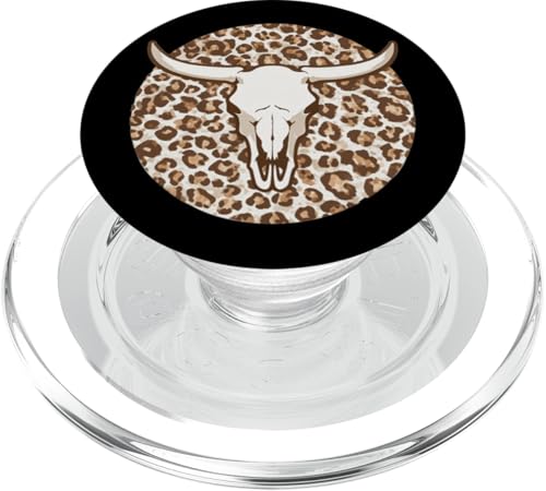 Western Cow Skull Steer Bison, Büffelstier, gehörnter Leopard PopSockets PopGrip für MagSafe Western Cow Skull Steer Bison, Büffelstier, gehörnter Leopard PopSockets PopGrip für MagSafe von Cowgirl Tees Texas