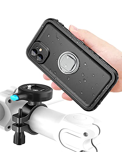 Cozycase Handyhalterung Fahrrad mit iPhone 11 wasserdichte Hülle, stabile Motorrad Halterung aus Metall, nur kompatibel mit (iPhone 11 (6,1") von Cozycase