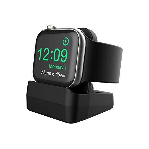 Cozycase Ladestation Ständer kompatibel mit Apple Watch Series 8/Series 7/SE/Series 6/ Series 5/ Series 4/ Series 3/ Series 2/ Series 1, Halterung Dockingstation für 44mm/ 42mm/ 40mm/ 38mm(Schwarz) von Cozycase