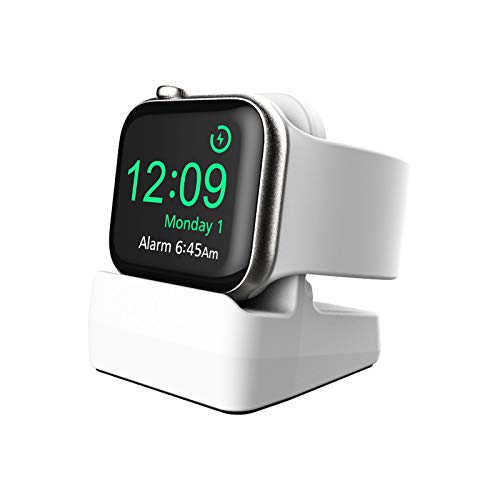 Cozycase Ladestation Ständer kompatibel mit Apple Watch Series 8/Series 7/SE/Series 6/ Series 5/ Series 4/ Series 3/ Series 2/ Series 1, Halterung Dockingstation für 44mm/ 42mm/ 40mm/ 38mm(Weiß) von Cozycase