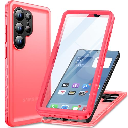 Cozycase Rosa Damen Hülle für Samsung Galaxy S25 Ultra Wasserdicht Shockproof Staubdicht Wasserhülle Outdoorhülle Panzerhülle Arbeitshülle S 25 Ultra Full Body 360 Case mit integriertem displayschutz Cozycase Rosa Damen Hülle für Samsung Galaxy S25 Ultra Wasserdicht Shockproof Staubdicht Wasserhülle Outdoorhülle Panzerhülle Arbeitshülle S 25 Ultra Full Body 360 Case mit integriertem displayschutz von Cozycase