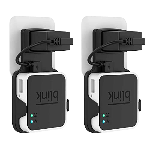 Cozycase Wandhalterung für Blink Sync Modul 2 - Halterung Schutzhülle Ständer Router Zubehör Guard mit Ladekabel kompatibel Blink XT Indoor und Outdoor(Schwarz 2-Stück) von Cozycase