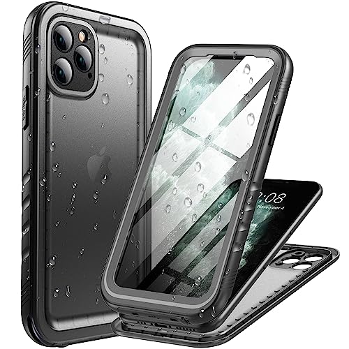 Cozycase für iPhone 11 Pro Max wasserdichte Hülle - 360 Grad Panzerhülle Outdoor Stoßfest Komplettschutz Staubschutz 2m Sturzfest Armor Protective IP68 Waterproof Case Wasserfest Handyhülle von Cozycase