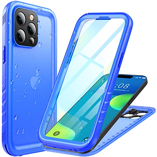 Cozycase für iPhone 13 Pro Max Wasserdichte Hülle - 360 Grad Komplettschutz Outdoor Panzerhülle/Schutzhülle/Bumper【IP68 Waterproof】 Staubdicht Unterwasser Wasserfest Handyhülle mit Kameraschutz - Blau von Cozycase