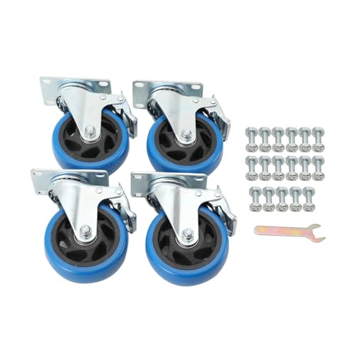 Cozyel 4er Set Möbelrollen Schwerlast mit Bremsen - 100mm 480KG - Lenkrollen mit Bremse Schwerlastrollen Transportrollen Rollen für mobile Werkbank Strandkorb Tischkreissäge Möbelroller Palettenmöbel Cozyel 4er Set Möbelrollen Schwerlast mit Bremsen - 100mm 480KG - Lenkrollen mit Bremse Schwerlastrollen Transportrollen Rollen für mobile Werkbank Strandkorb Tischkreissäge Möbelroller Palettenmöbel von Cozyel