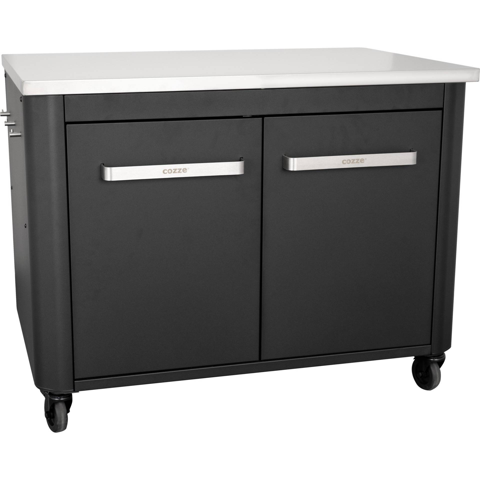 Outdoorküche 90, zwei Türen, mit Edelstahl-Tischplatte, Schrank Outdoorküche 90, zwei Türen, mit Edelstahl-Tischplatte, Schrank von Cozze