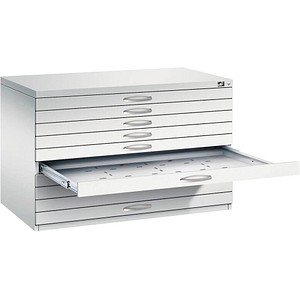 CP 7100 Planschrank lichtgrau 10 Schubladen 110,0 x 76,5 x 76,0 cm von Cp