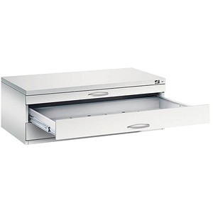 CP 7100 Planschrank lichtgrau 3 Schubladen 110,0 x 76,5 x 42,0 cm von Cp