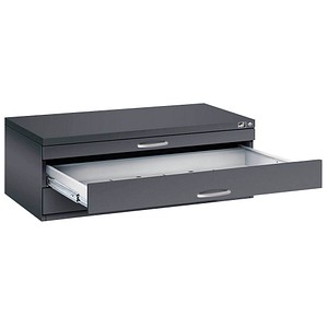 CP 7100 Planschrank schwarzgrau 3 Schubladen 110,0 x 76,5 x 42,0 cm von Cp