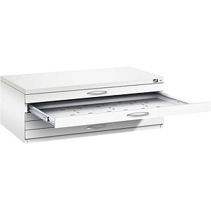 CP 7100 Planschrank verkehrsweiß 5 Schubladen 110,0 x 76,5 x 42,0 cm von Cp