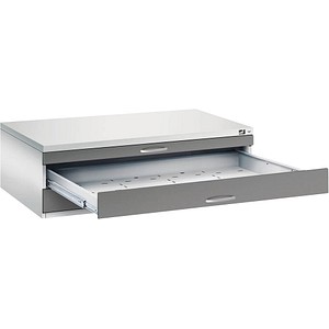 CP 7200 Planschrank lichtgrau, stahlgrau 3 Schubladen 135,0 x 96,0 x 42,0 cm von Cp