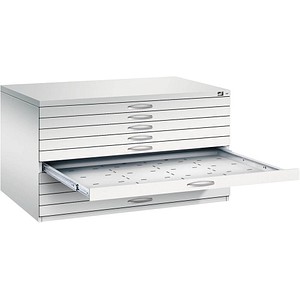 CP 7200 Planschrank lichtgrau 10 Schubladen 135,0 x 96,0 x 76,0 cm von Cp