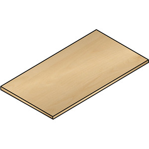 CP Abdeckplatte königsahorn 80,0 x 42,0 x 2,5 cm von Cp