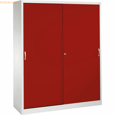 CP Aktenschrank 215000S10101 2x5OH 1950x1600x500mm lichtgrau/rubinrot CP Aktenschrank 215000S10101 2x5OH 1950x1600x500mm lichtgrau/rubinrot von Cp